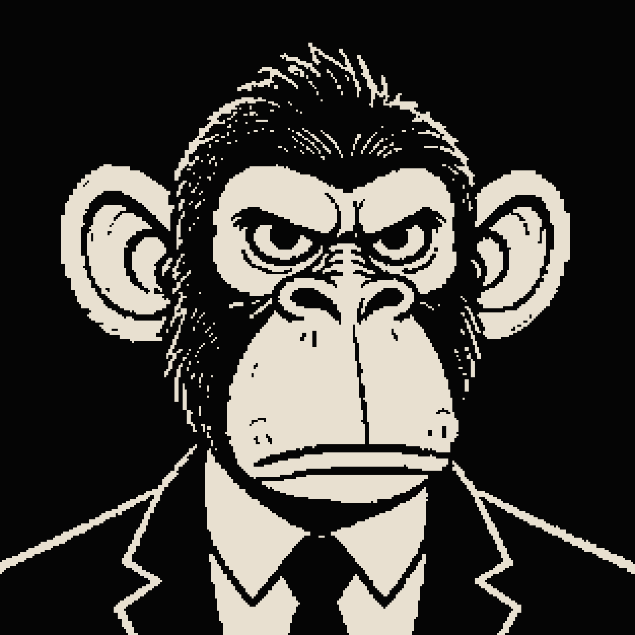 Wall Street Trader ape portrait