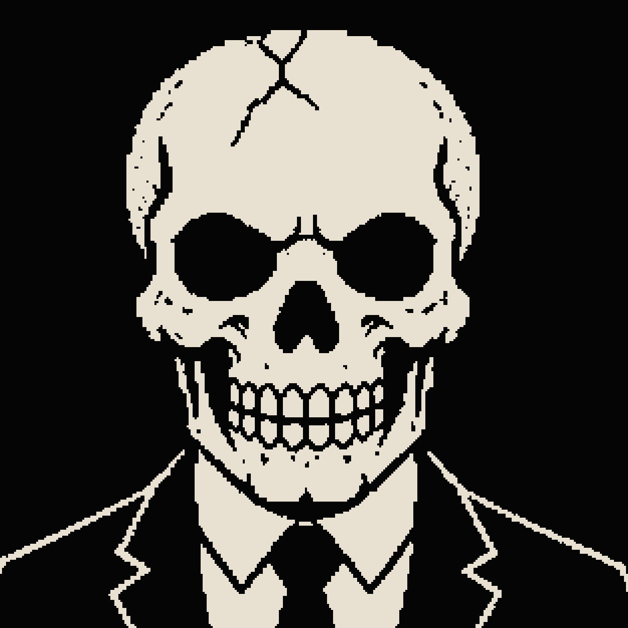 Wall Street Trader skeleton portrait
